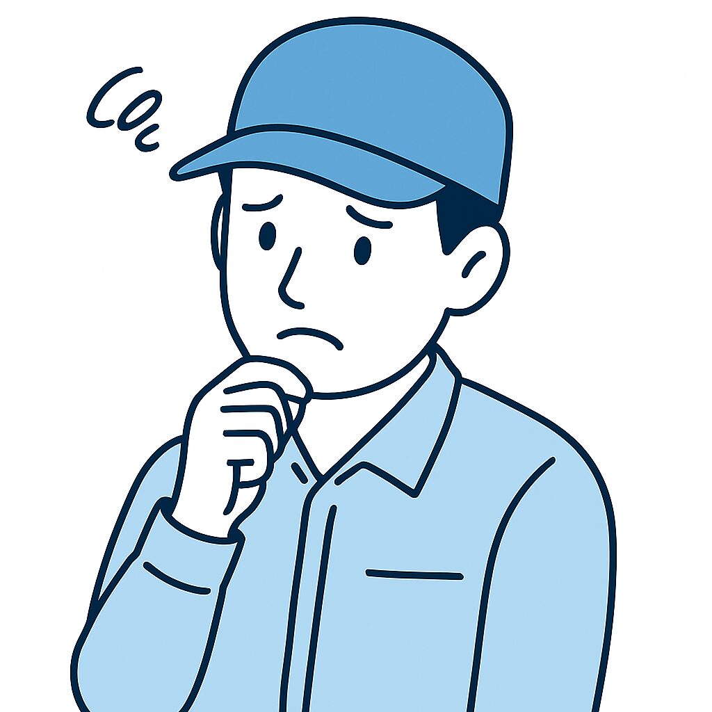 ばらつきが改善できず困っている男性